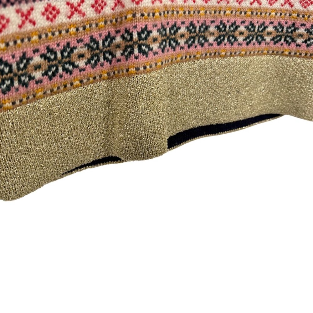 Boden Louise Fair Isle Sweater with Gold Trim Size S - Picture 4 of 10